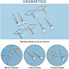 8Pcs 4 Styles 201 Stainless Steel Connector Charms STAS-UN0039-24-5