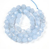 Dyed Natural White Jade Beads Strands G-T139-8mm-46H-3