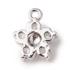Eco-Friendly Rack Plating Brass Micro Pave Cubic Zirconia Charms KK-F835-14P-2