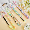 4Pcs 4 Colors Polyester with Spandex Cloth Headbands AJEW-SP0003-14-3