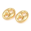 Brass Oval Links Connector Charms KK-H292-47G-02-2