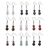 Round Gemstone Dangle Earrings EJEW-JE06781-2