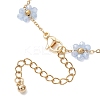 Glass & ABS Plastic Imitation Pearl Beads Link Bracelets BJEW-JB12572-03-5