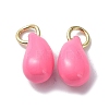 Brass Enamel Charms KK-R148-07G-03-1
