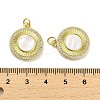 Brass Micro Pave Clear Cubic Zirconia Pendants KK-K365-02B-G-3