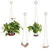   4Pcs 2 Style Leather Hanging Basket AJEW-PH0002-67-1