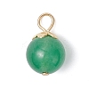 21Pcs 21 Styles Natural & Synthetic Mixed Gemstone Round Charms PALLOY-JF04619-01-4