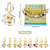 9Pcs Cute Lucky Cat Brass Bell Pendant Decorations KEYC-PH01488-2