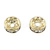 Brass Pave Clear Cubic Zirconia Beads KK-N259-39C-01-3