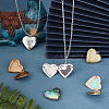 8Pcs 4 Style 304 Stainless Steel & 316 Stainless Steel Locket Pendants STAS-UN0027-58-3