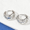 Hollow Triangle Brass Micro Pave Clear Cubic Zirconia Hoop Earring EJEW-M082-12P-1