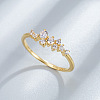 925 Sterling Silver Micro Pave Clear Cubic Zirconia Finger Rings for Women FS-WG88D88-05-1