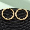 Round Ring Brass Hoop Earrings EJEW-F384-08G-1