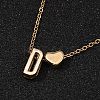 Alloy Letter Heart Pendant Necklaces for Women NJEW-FS0001-09D-1