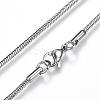 304 Stainless Steel Snake Chain Necklaces NJEW-D285-03-3