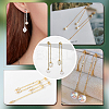 40Pcs 2 Colors Rack Plating Brass Stud Earring Findings KK-PH0004-80-7