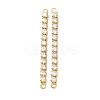 Rack Plating Brass Pave Cubic Zirconia Connector Charms KK-D044-01A-G-02-1