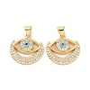 Brass Micro Pave Cubic Zirconia Pendants ZIRC-P106-58G-2