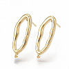 Brass Stud Earring Findings LS-X-KK-S350-059G-1
