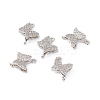 Brass Micro Pave Clear Cubic Zirconia Connector Charms ZIRC-P100-06P-4