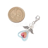 ABS Plastic Imitation Pearl & Transparent Acrylic Pendants Decorations HJEW-JM03603-03-3