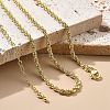 3mm Brass Rope Chain Necklaces for Men Women NJEW-G160-10G-1
