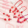 4Pcs 4 Color Alloy Enamel Pendant Necklaces Set NJEW-AB00006-5