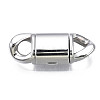 Non-Tarnish 304 Stainless Steel Fold Over Clasps LS-STAS-S080-01A-P-2