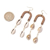 Natural Cowrie Shell Dangle Earrings EJEW-JE06344-3