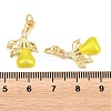 Brass Micro Pave Clear Cubic Zirconia Pendants KK-H267-004G-3