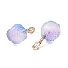 20Pcs 5 Colors Two Tone Transparent Spray Painted Glass Pendants GLAA-YW0001-95-2