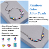 60Pcs 6 Style Rack Plating Rainbow Color Alloy Beads FIND-BC0002-74-4