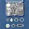 64Pcs 8 Styles 304 Stainless Steel Geometric Links/Connectors STAS-FS0002-02-6