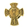 Cross Alloy Black Enamel Pins Brooches LS-JEWB-M049-01AG-02-1