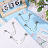 4Pcs Bee Alloy Hanging Chain Brooch FIND-CA0011-13AS-5