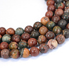 Natural Picasso Stone/Picasso Jasper Beads Strands LS-G-E334-8mm-10-1