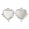 Non-Tarnish 304 Stainless Steel Pendant Cabochon Settings STAS-Z041-25P-1
