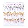 PVD Vacuum Plating 304 Stainless Steel Stud Earrings EJEW-C099-18M-2