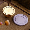 Golden Plated Wax Seal Brass Stamp Head LS-AJEW-C031-01E-1