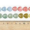 Gradient Color Cherry Quartz Glass & Natural Dyed White Jade & Lemon Jade & Green Aventurine Beads Strands G-B185-A15-6
