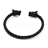 Ion Plating(IP) 304 Stainless Steel Cuff Bangles for Women STAS-M023-15B-3