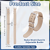 3Pcs 3 Colors Nylon Watch Bands AJEW-OC0015-62-2