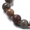 8.5mm Round Natural Gemstone Beaded Necklaces NJEW-F327-02A-01-2