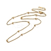 Ion Plating(IP) 304 Stainless Steel Satellite Chain Necklace for Men Women NJEW-E076-01G-1