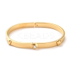 Heart 304 Stainless Steel Hinged Bangles for Women BJEW-K263-01G-2