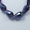 Electroplate Glass Beads Strands EGLA-R008-11x8mm-15-1