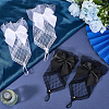 2 Pairs 2 Colors Polyester Bowknot Lace Gloves AJEW-GF0010-62-4