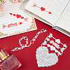 Valentine's Day Theme Heart Carbon Steel Cutting Dies Stencils Set DIY-CP0009-55-4