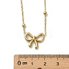 304 Stainless Steel Bowknot Pendant Necklaces for Women LS-NJEW-C088-01G-3