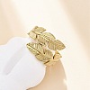 304 Stainless Steel Open Cuff Ring for Women RJEW-Z083-02G-03-2